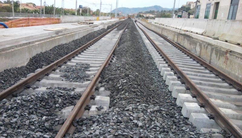 I lavori della ferrovia sullo storico sito della Targa Florio