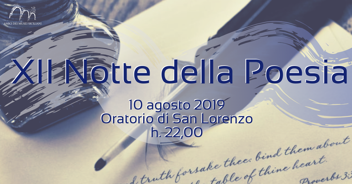 All'Oratorio di San Lorenzo la XII edizione della Notte della Poesia