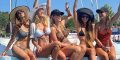 Diletta Leotta con le amiche al mare di Sicilia