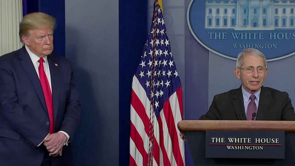 Donald Trump e Anthony Fauci.