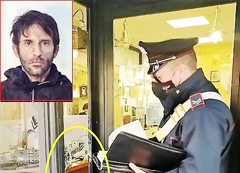 furto ladro fuga carabinieri