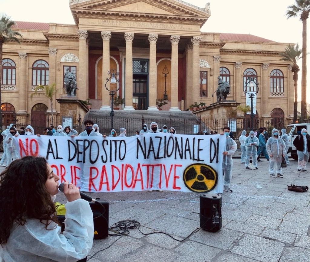 nucleare sicilia scorie flashmob