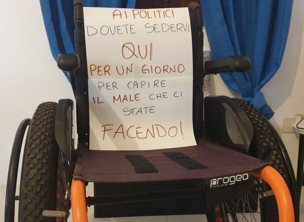 disabili protesta lipari biviano