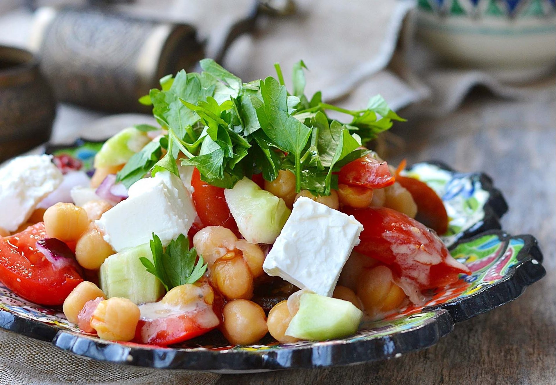 Insalata di ceci e feta, una ricetta light da gustare sotto l ...