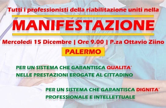 A Palermo la protesta dei fisioterapisti