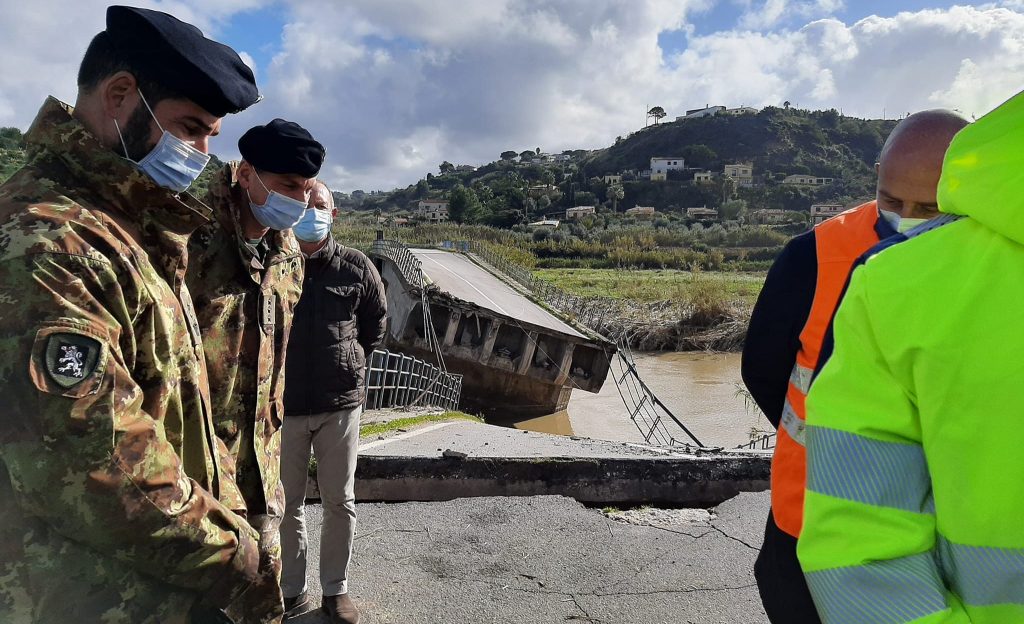 ponte crollato San Bartolomeo, esercito