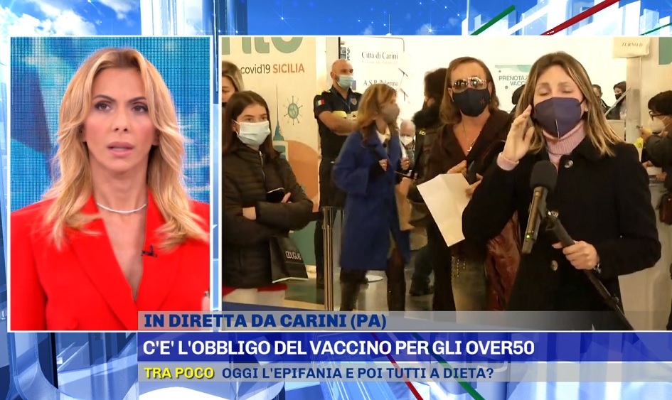 Proteste a Carini per la trasmissione su città no vax