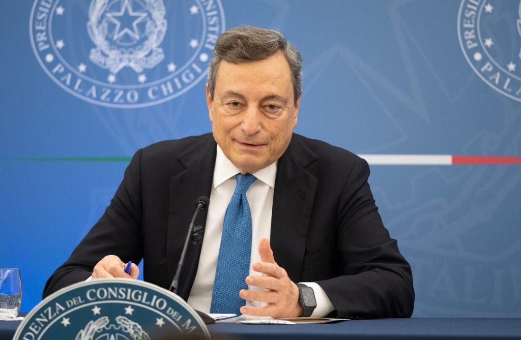 Mario Draghi, presidente del Consiglio dei Ministri.