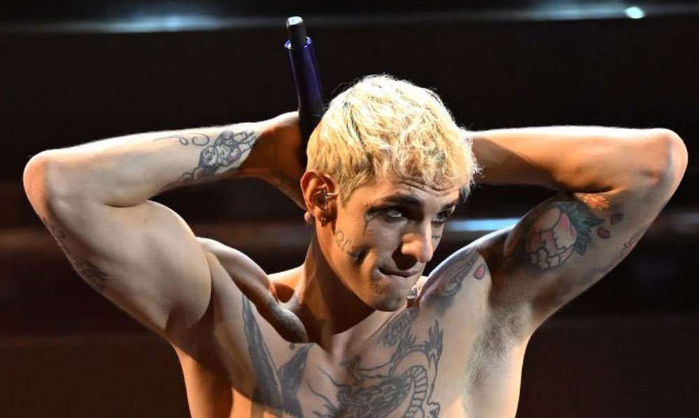 Achille Lauro al Festival di Sanremo 2022.