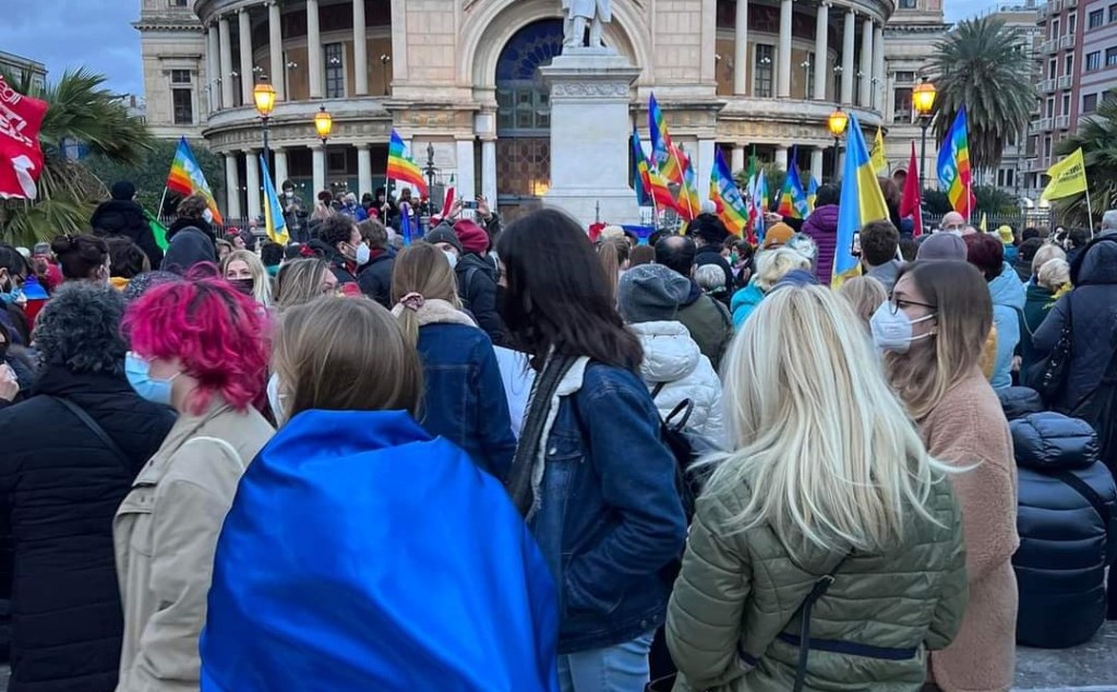 Manifestazione pace Ucraina Palermo