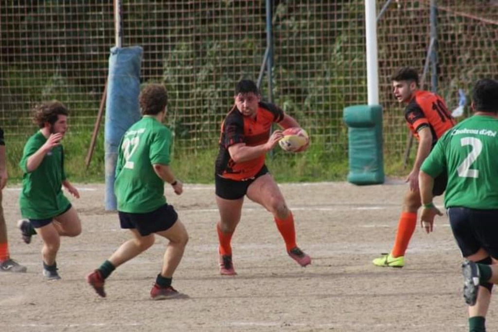 Rugby Palermo in azione nella finale regionale di serie C 2022 col San Gregorio vinta 55-7
