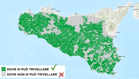 mappa sicilia trivelle, PITESAI