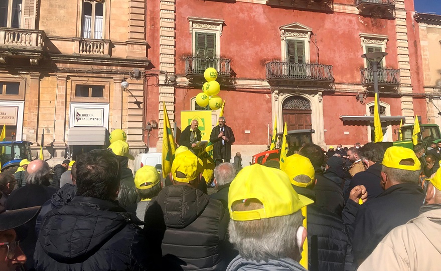 Protesta a Ragusa della Coldiretti