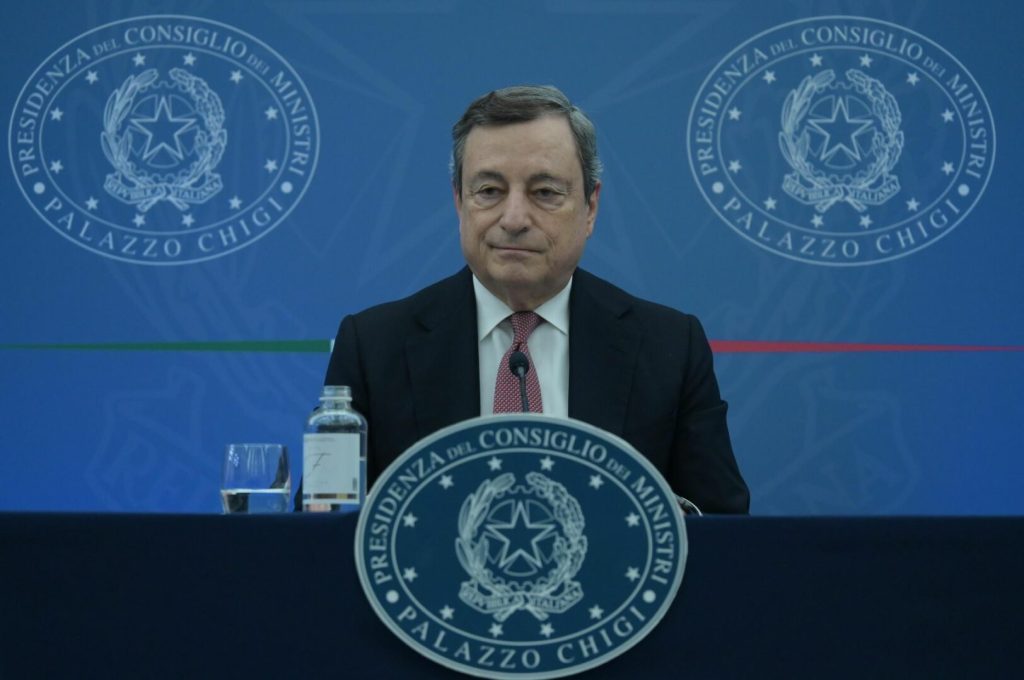 Mario Draghi, presidente del Consiglio dei Ministri.