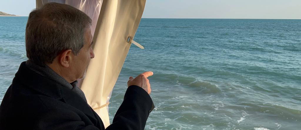 Erosione costiera,sopralluogo di Musumeci nella spiaggia di Eraclea Minoa