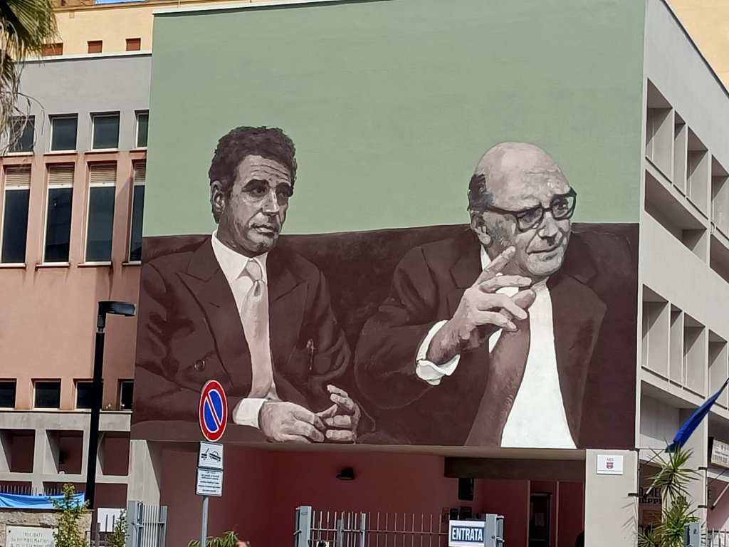 Murale in memoria di Cesare Terranova e Lenin Mancuso