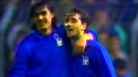 Italia-Malta 6-1, 24 marzo 1993 a Palermo, Maldini e Mancini