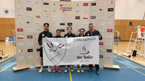 La formazione delle Piume d'Argento che milita nella serie A di badminton
