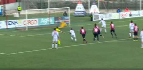 Brunori trasforma il rigore del 2-2 del Palermo a Potenza