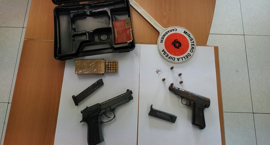 Armi sequestrate dai carabinieri