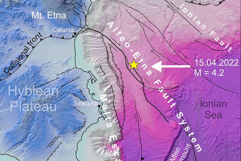La faglia nel mar Ionio