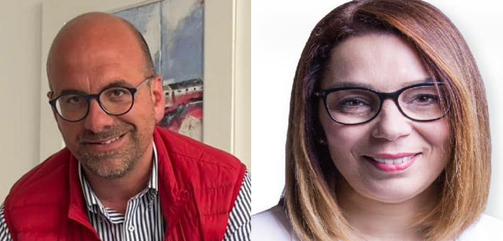 I candidati sindaco di Balestrate Vito Rizzo e Piera Chiarenza