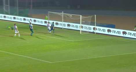 Floriano segna il 2-0 del Palermo sulla Feralpisalò