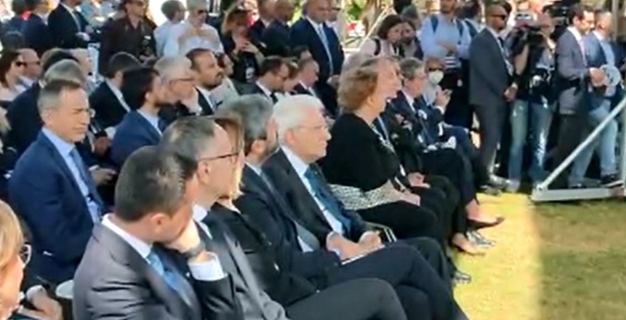 Il Capo dello Stato, Sergio Mattarella, alla commemorazione della strage di Capaci
