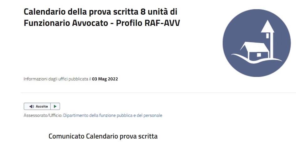 Fissati i test per gli aspiranti avvocati della Regione