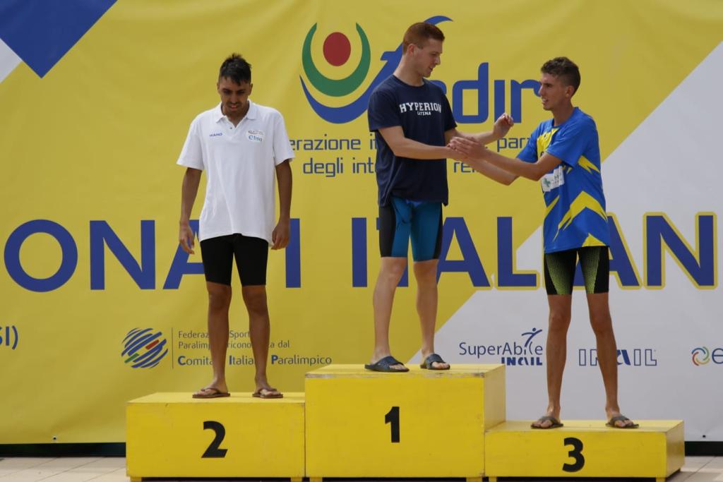 campionati italiani nuoto fisdir, podio