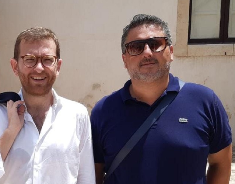 Provenzano e l'ormai ex segretario del Pd di Avola Barone