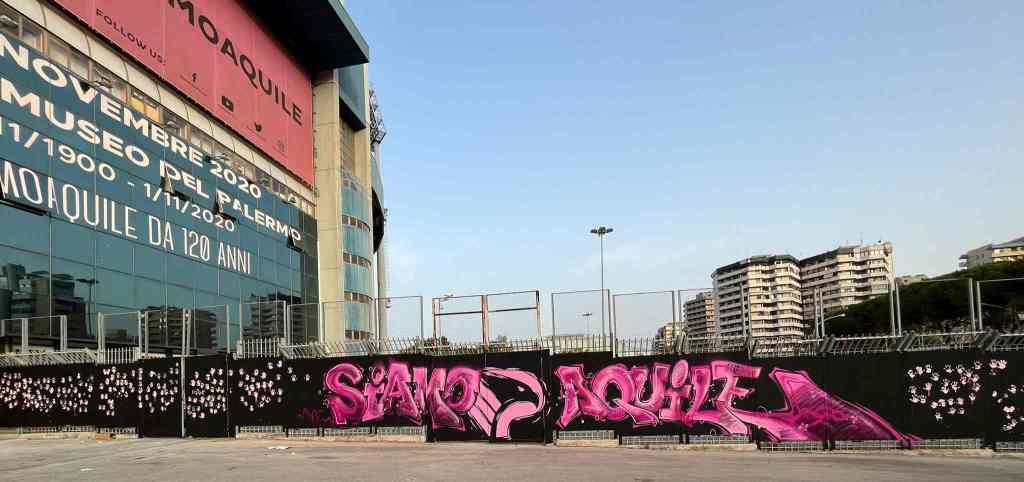 Siamo Aquile, murales stadio Renzo Barbera Palermo