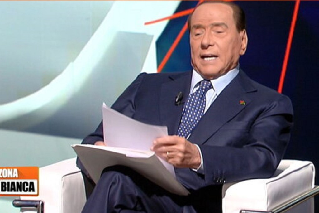Silvio Berlusconi a Zona Bianca.