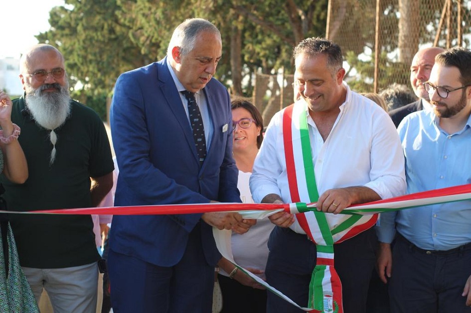 L'inaugurazione del ristrutturato stadio di Terrasini