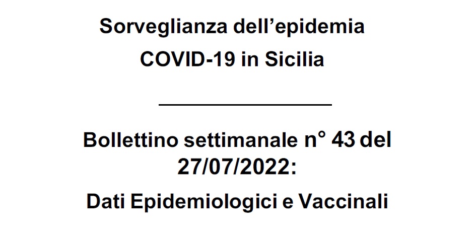 Casi settimanali di covid19 in calo