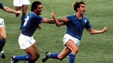 Gentile e Tardelli festeggiano il 2-0 alla Germania nella finale del Mundial 1982