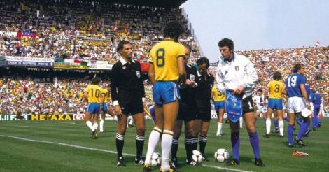 Italia-Brasile 1982 capitani a centrocampo