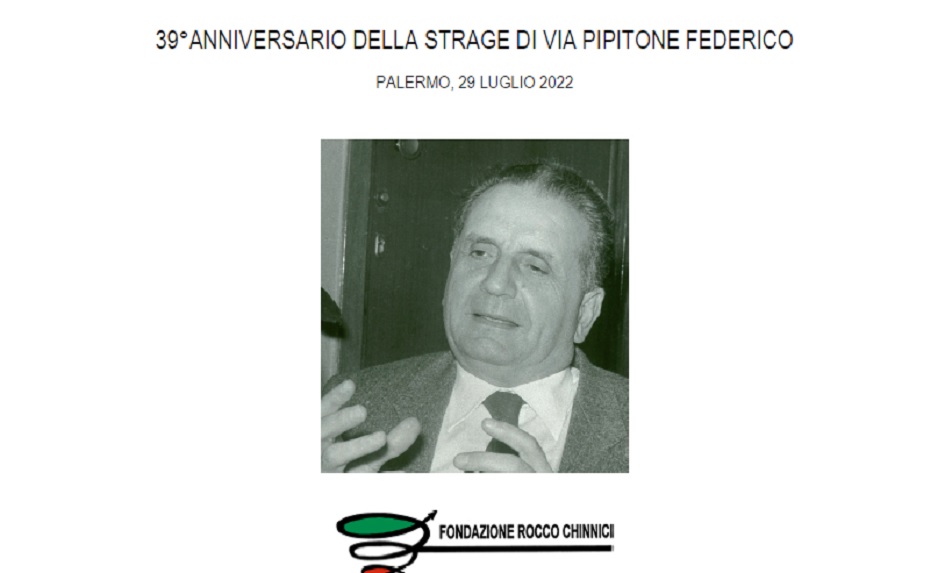 Ricordo del 39° anniversario della strage di Rocco Chinnici