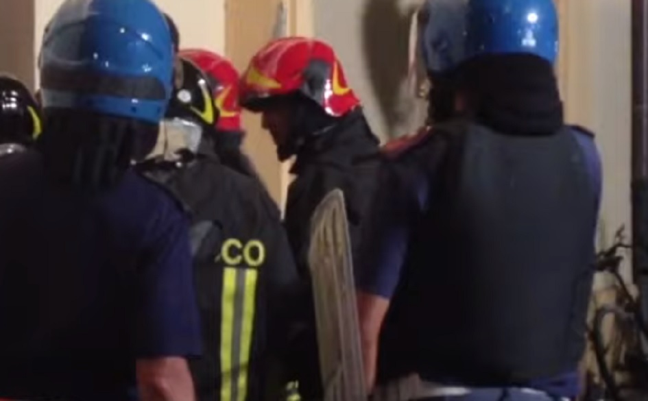 Intervento per fuoco a un condominio di Catania