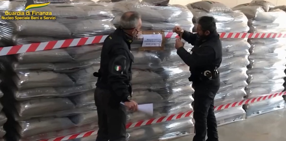 Sequestrato pellet contraffatto in tutta Italia