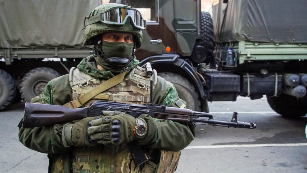Soldato russo in Ucraina.