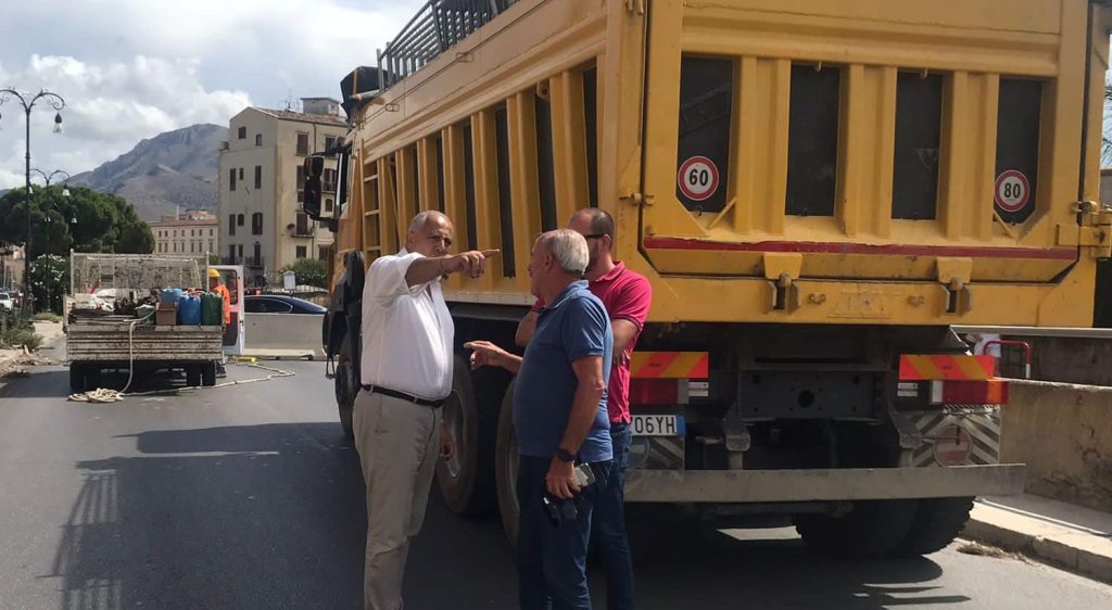 Lagalla al cantiere di via Crispi