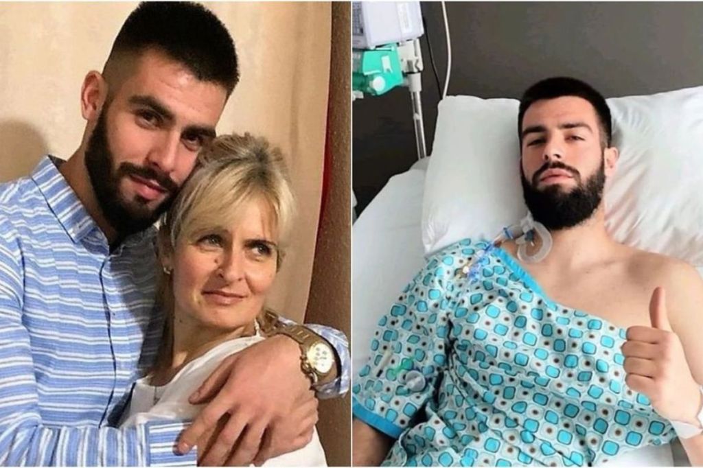 Robert Peric-Komsic e la madre.