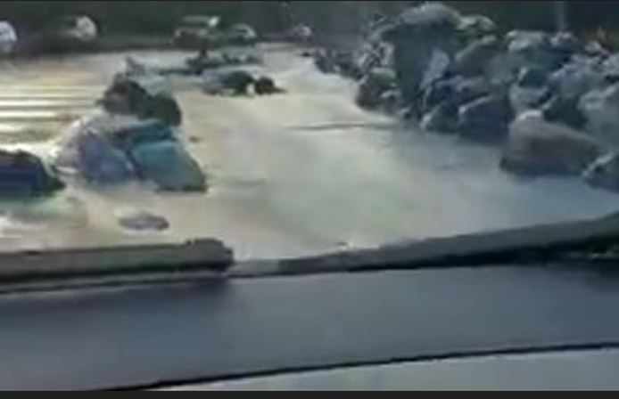 maltempo a Palermo, spazzatura in strada