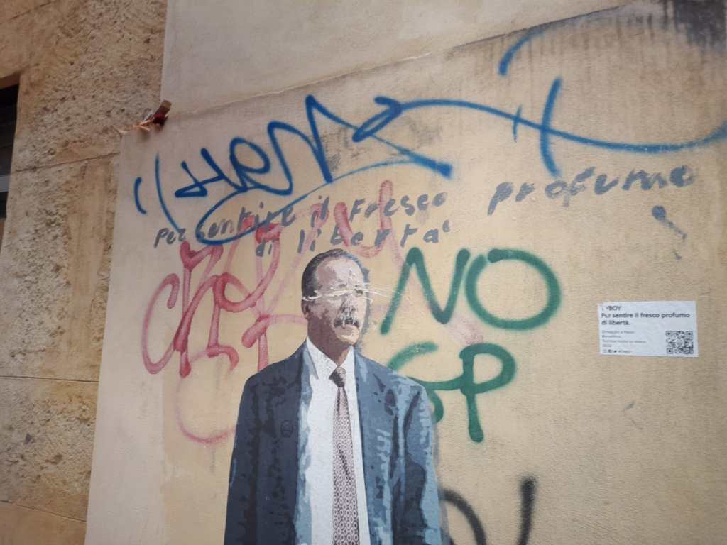 Vandali su murales Paolo Borsellino