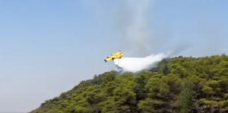 Incendio devasta collina di Trabia