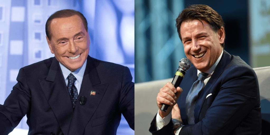 Silvio Berlusconi e GIuseppe Conte.