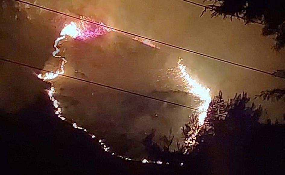 Panico per alcune villette minacciate dal fuoco