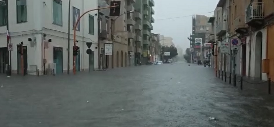 A Trapani allagamenti a causa di bombe d'acqua