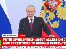 Putin ufficializza l’annessione, “ora l’Ucraina cessi il fuoco”